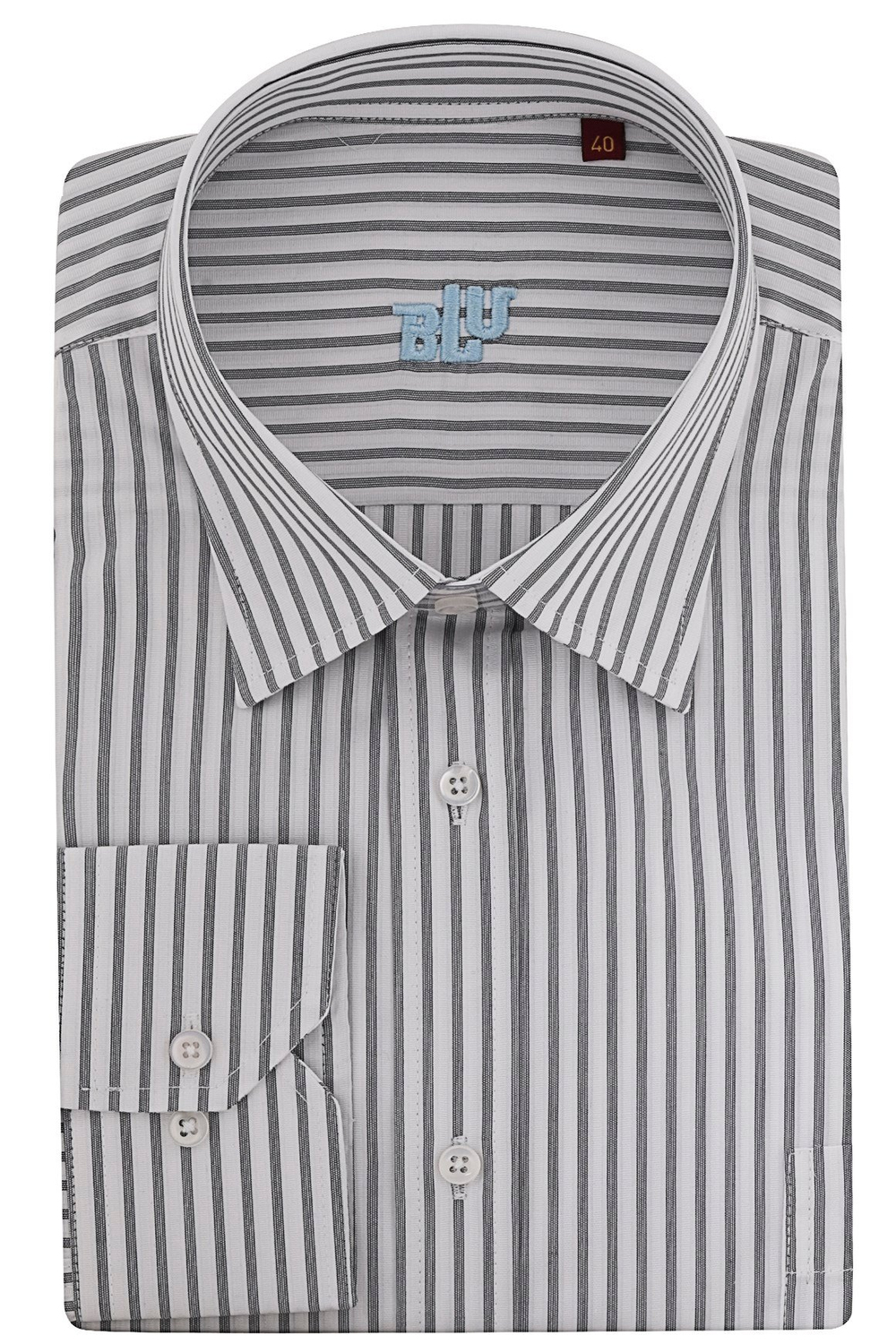 BLUGömlekBLU Yarım İtalyan Alttan Düğmeli Yaka Klasik Gömlek