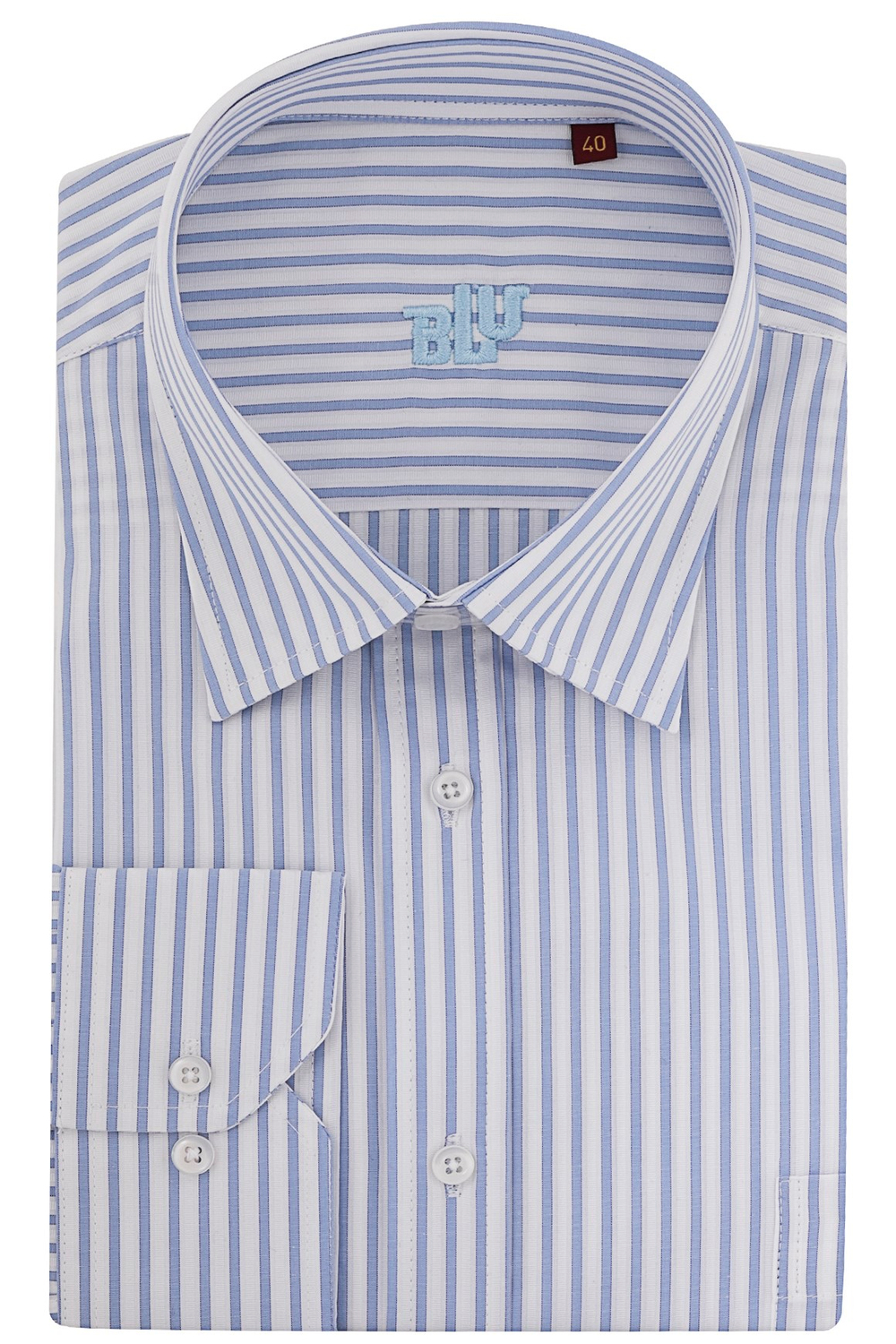 BLUGömlekBLU Yarım İtalyan Alttan Düğmeli Yaka Klasik Gömlek