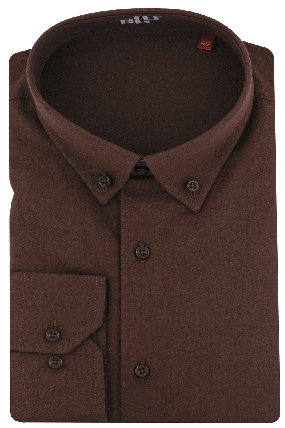 BLUGömlekBLU Yarım İtalyan Alttan Düğmeli Yaka Slim Fit Gömlek