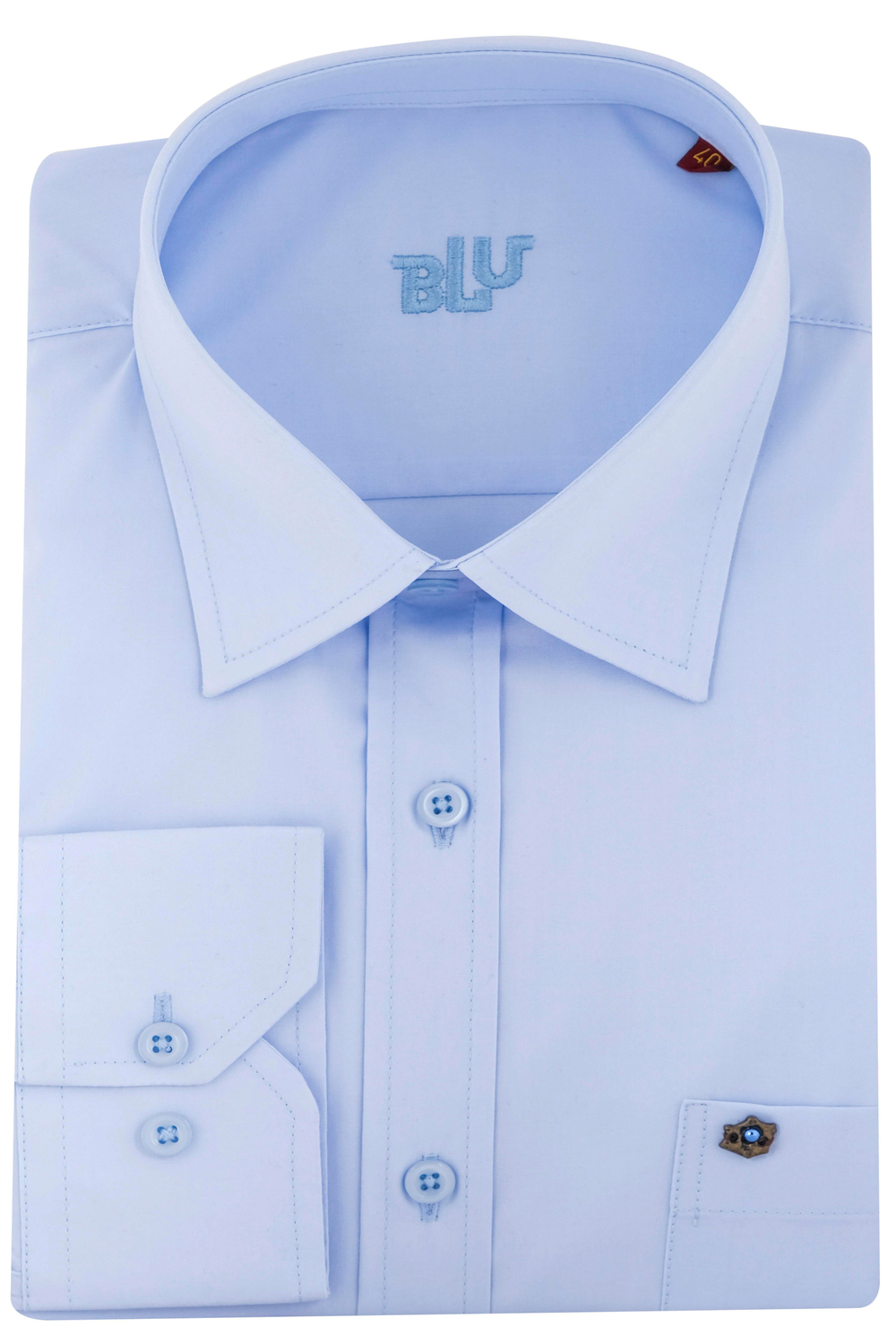 BLUGömlekBLU Yarım İtalyan Yaka Klasik Gömlek