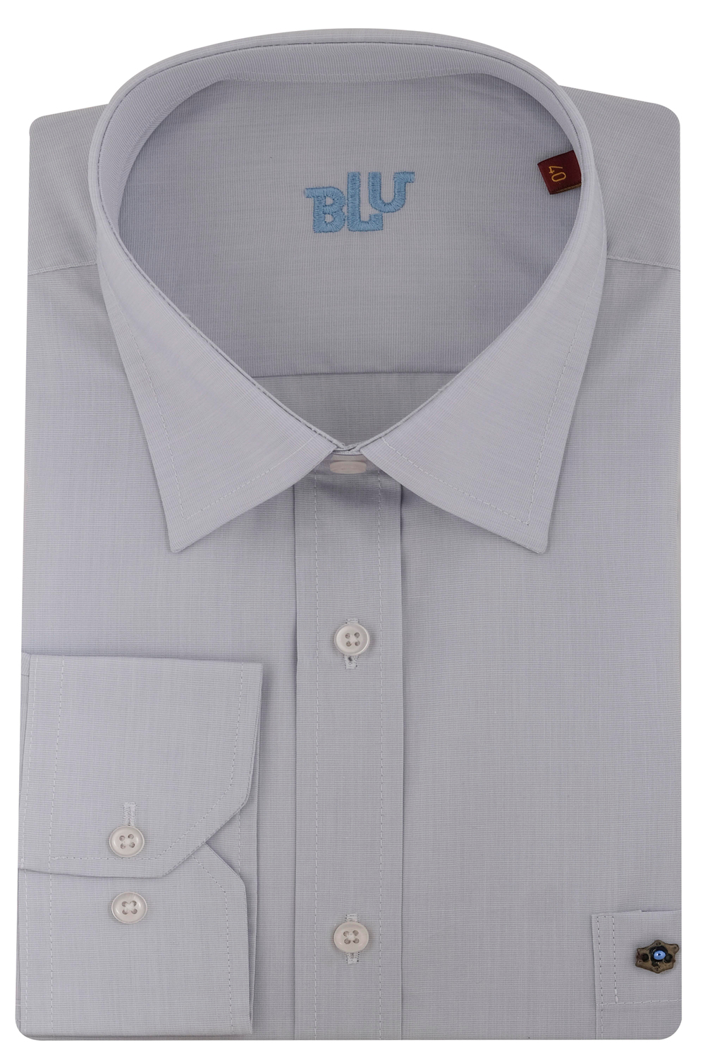BLUGömlekBLU Yarım İtalyan Yaka Klasik Gömlek