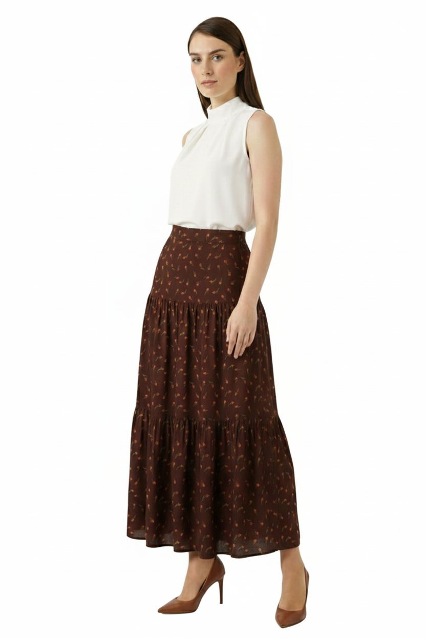 BLUPantolonBLU Üç Parça Uzun Etek