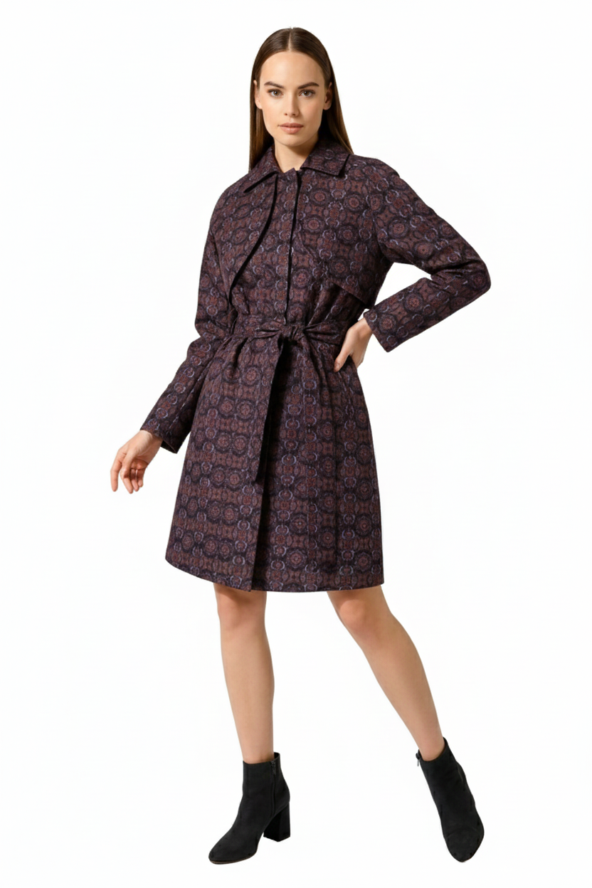 BLUPardösüBLU Pelerinli Kuşaklı Pardösü