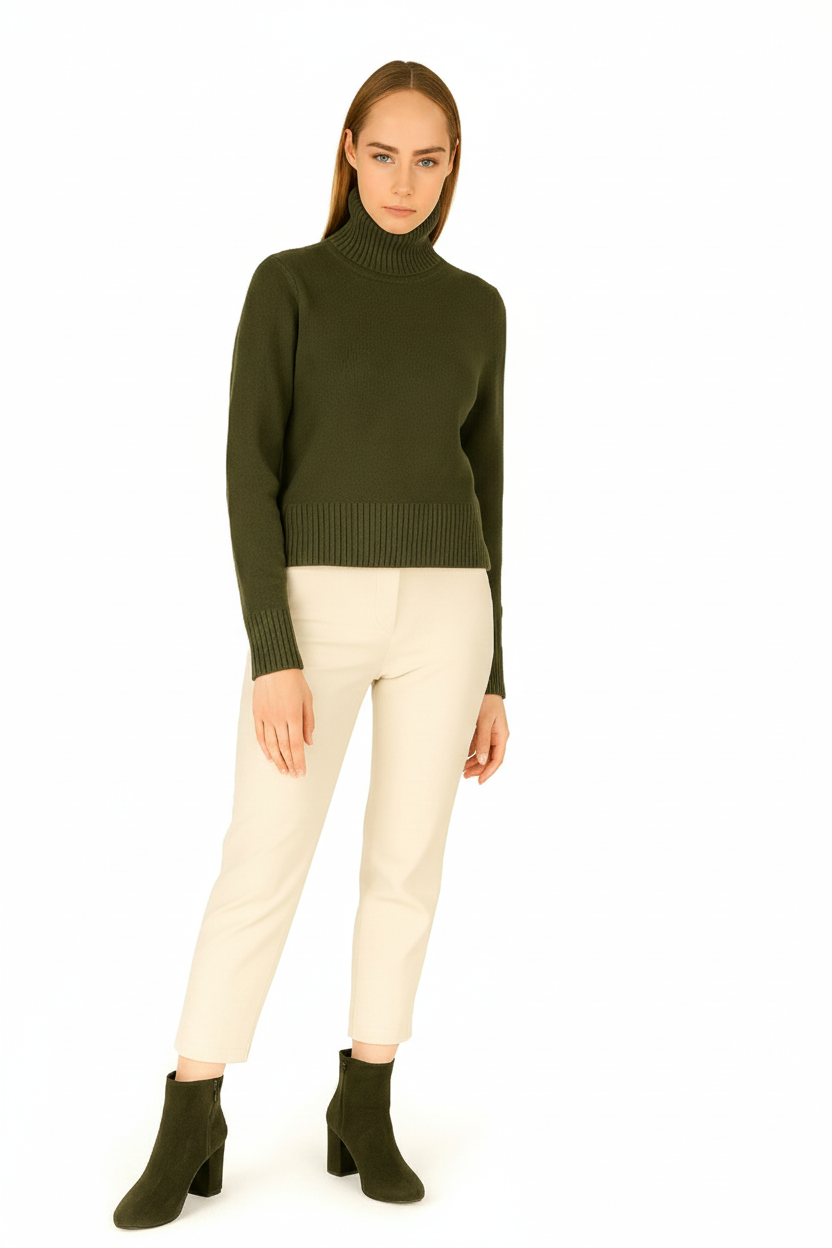 BLUTriko / HırkaBLU Balıkçı Yaka Kısa Bluz