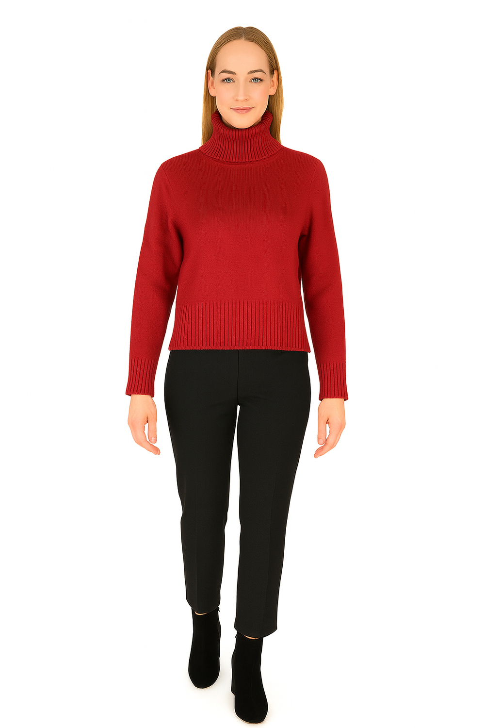 BLUTriko / HırkaBLU Balıkçı Yaka Kısa Bluz