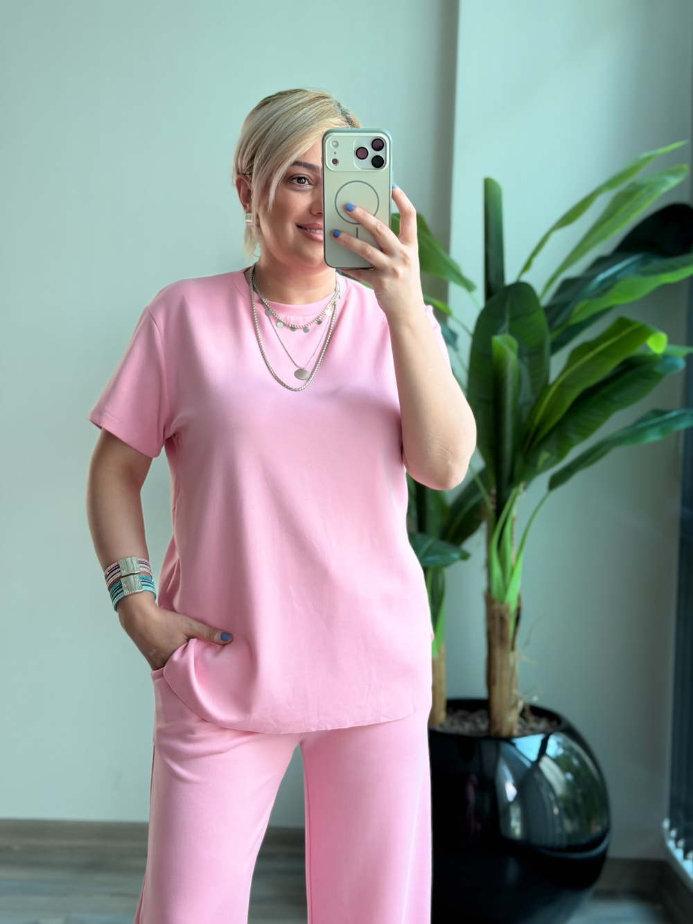 Basic İkili Modal Takım PEMBE