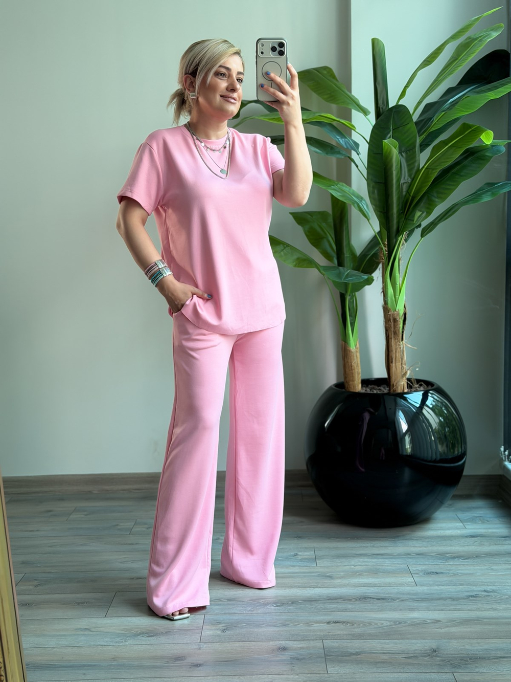 Basic İkili Modal Takım PEMBE