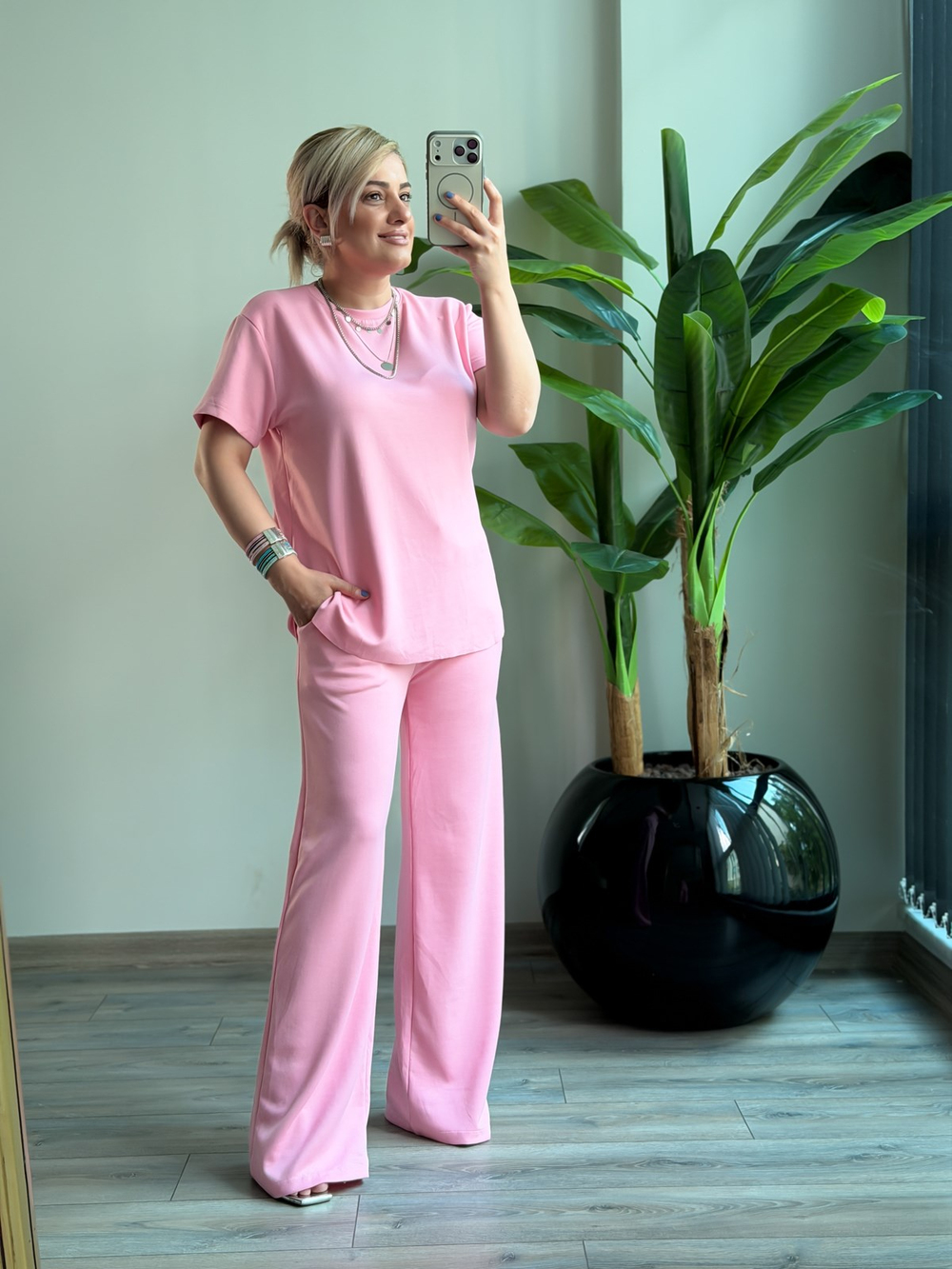 Basic İkili Modal Takım PEMBE