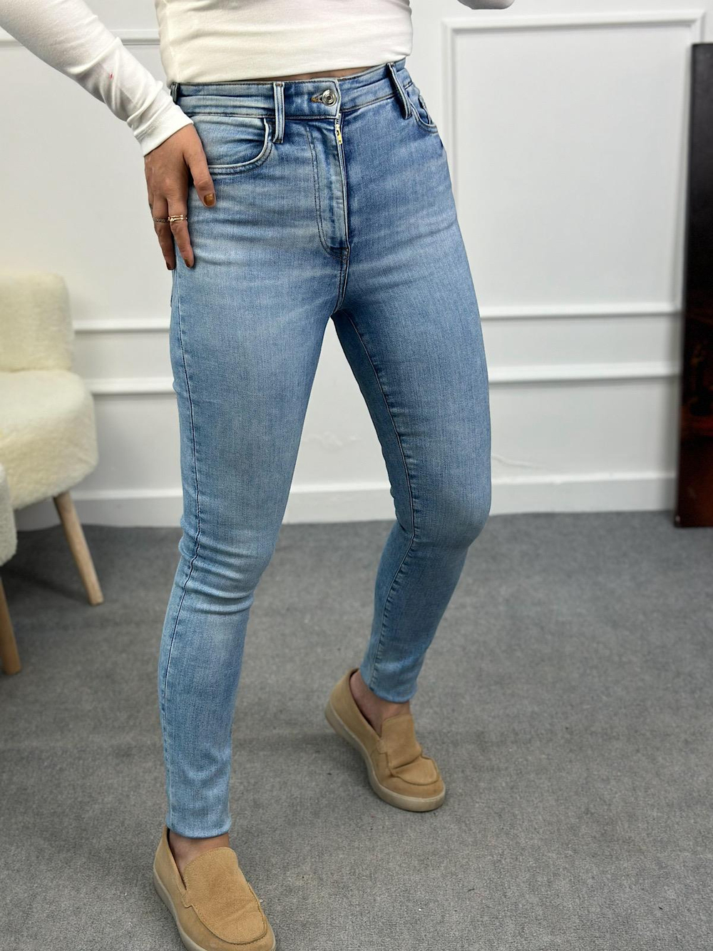 Full Likralı Skinny Jean BUZ MAVİ