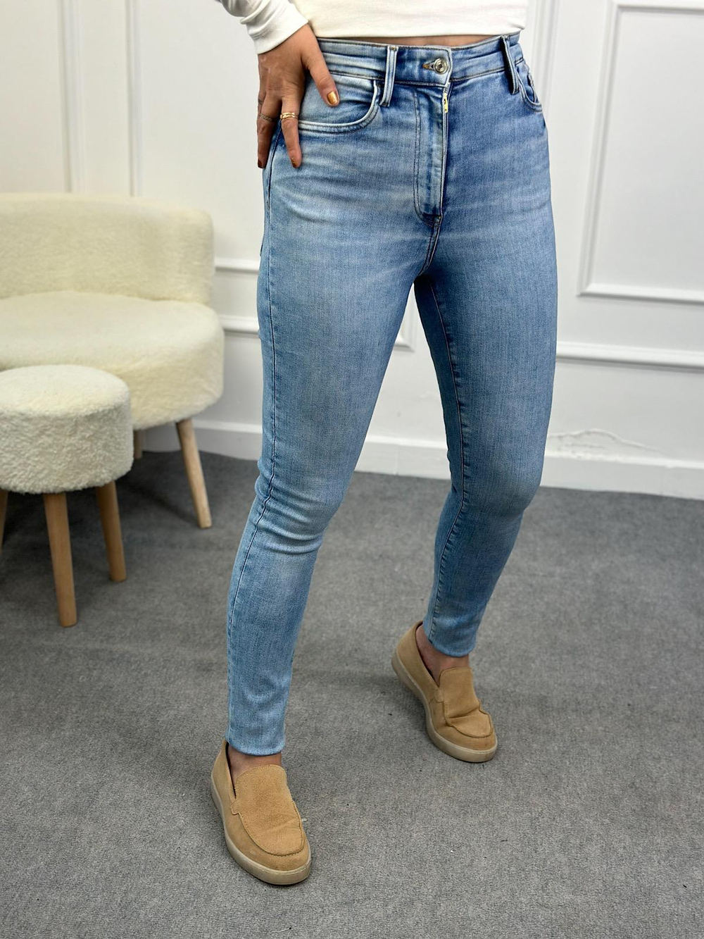 Full Likralı Skinny Jean BUZ MAVİ