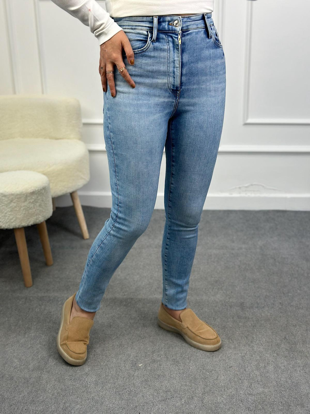 Full Likralı Skinny Jean BUZ MAVİ
