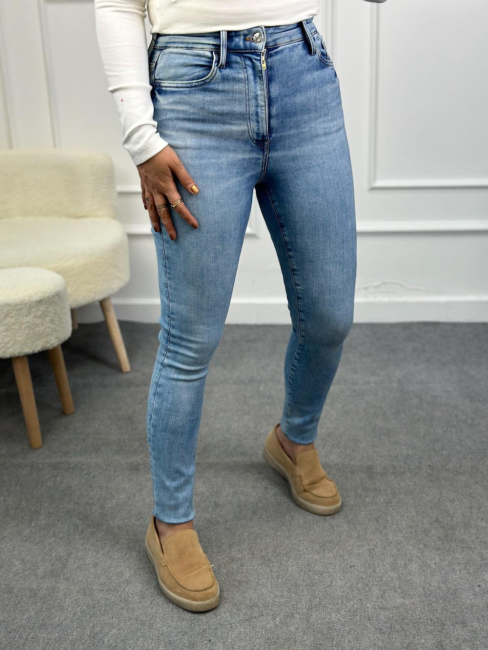 Full Likralı Skinny Jean BUZ MAVİ