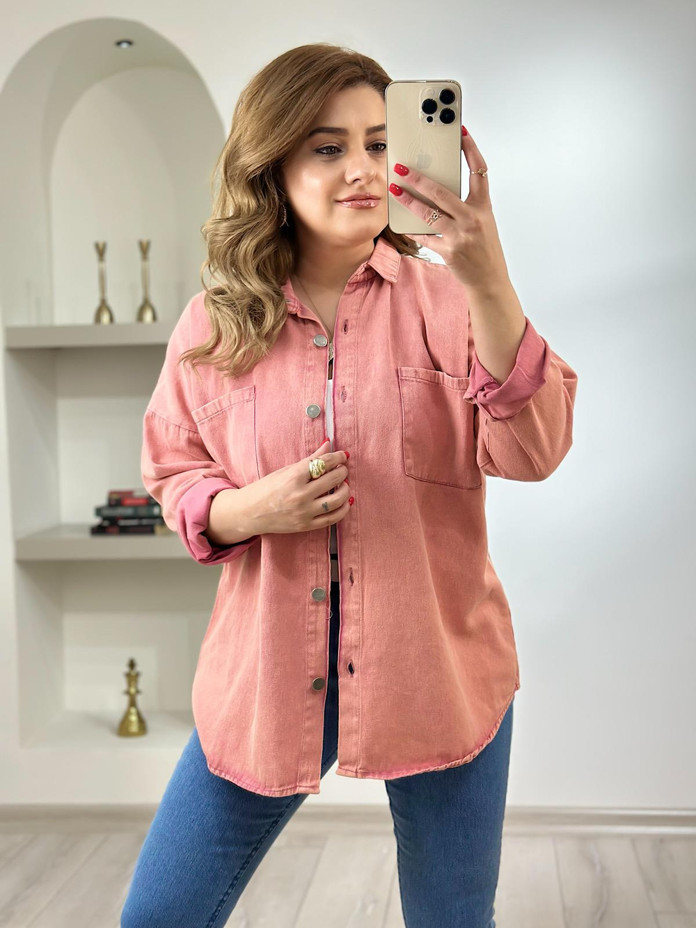 Gabardin  Gömlek PUDRA