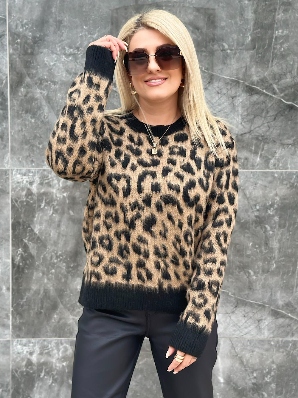 Leopar Angora Kazak KAHVE