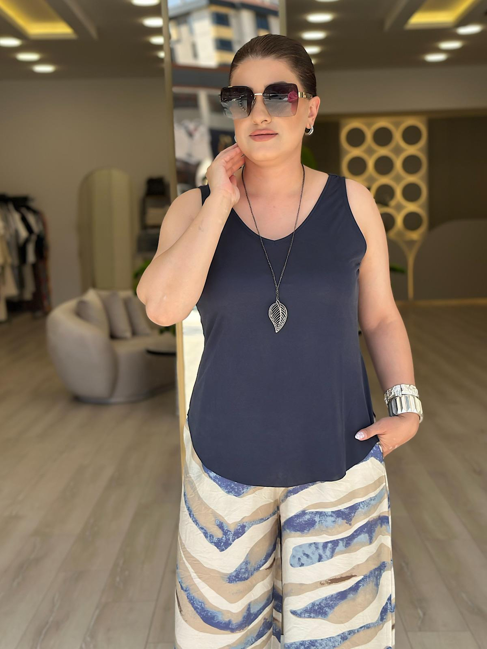 Modal Bluz LACİVERT