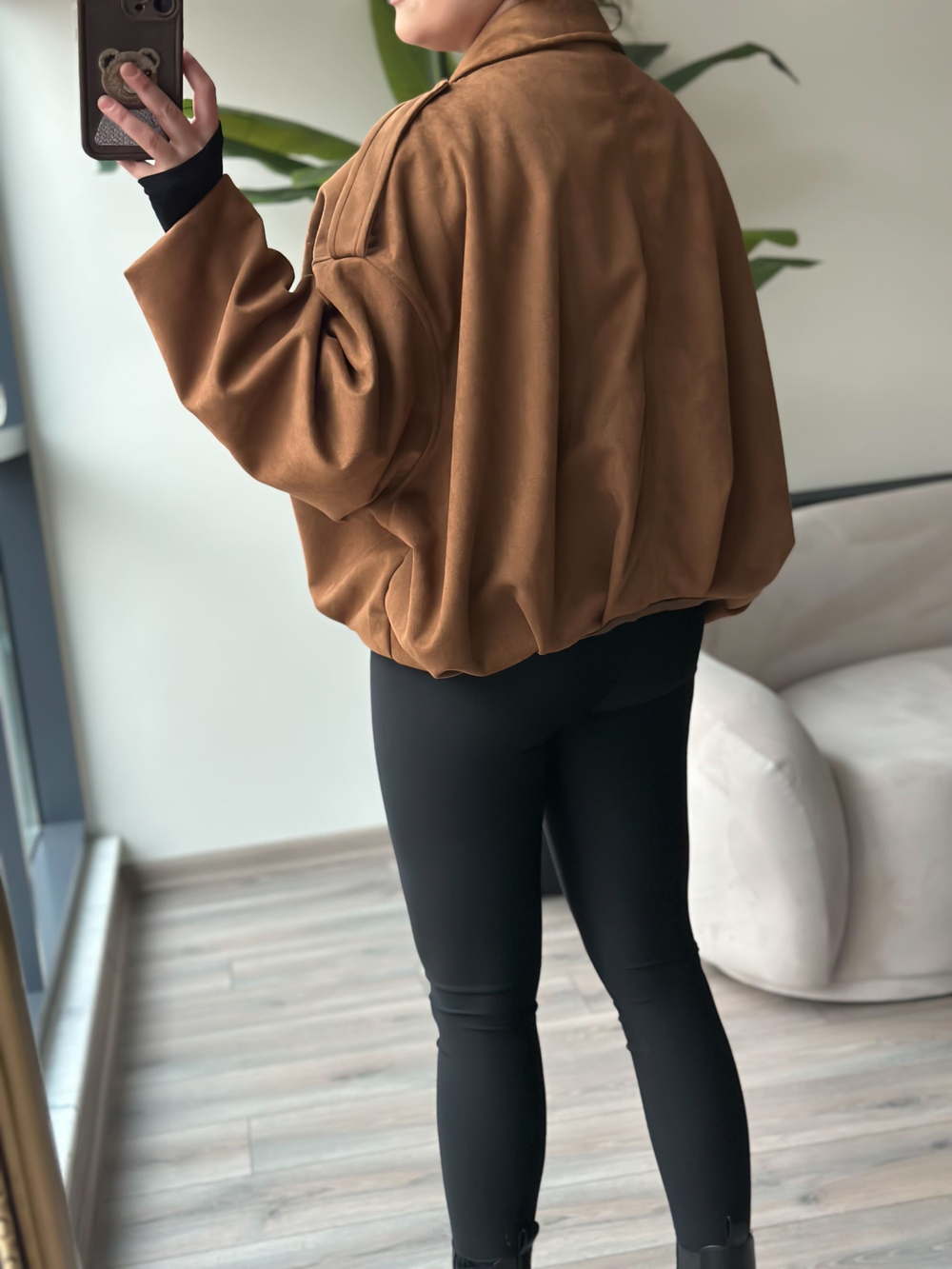 Nubuk Oversize Boomber Ceket TABA