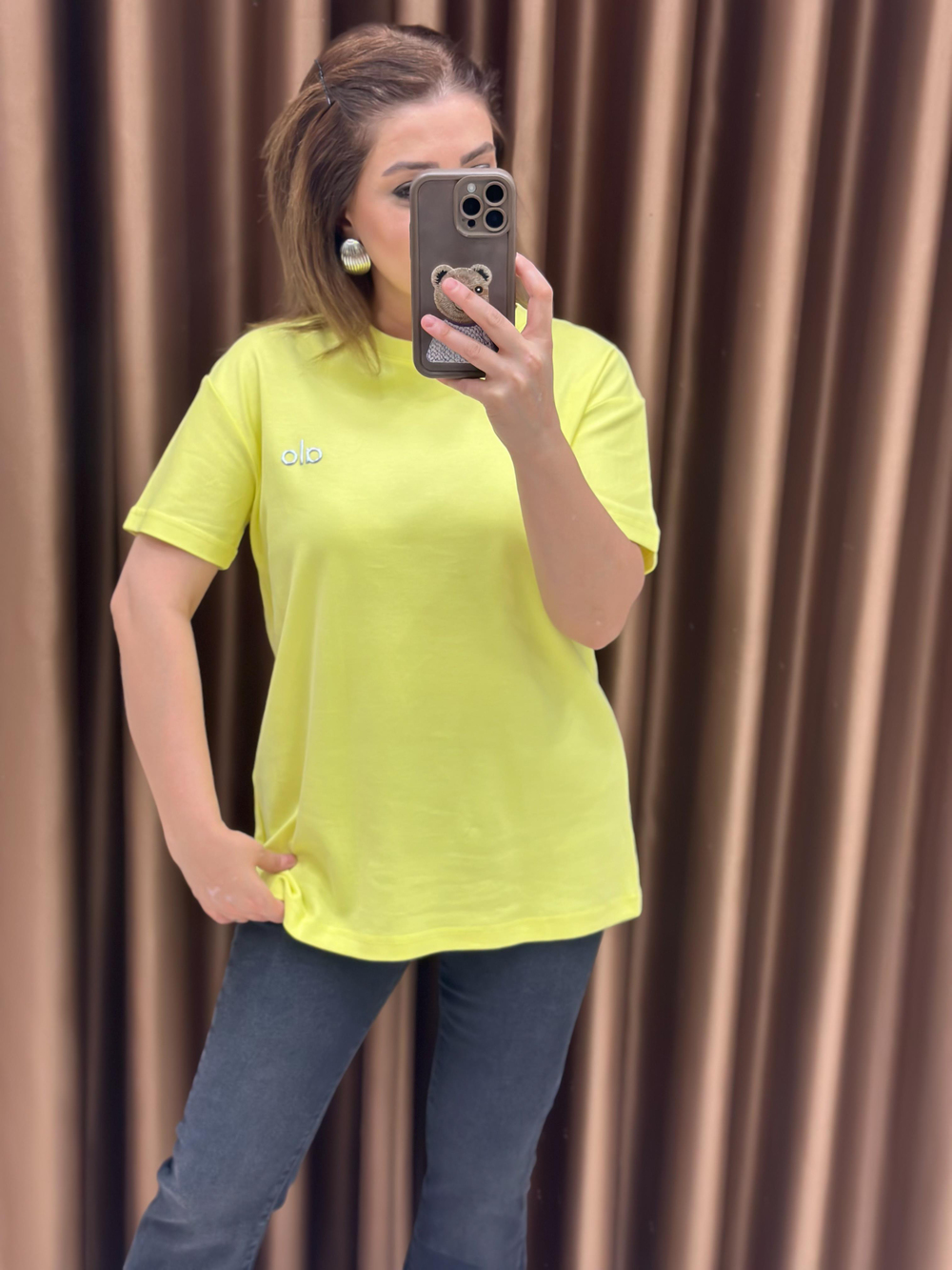 Orjinal Marka Düz Tshirt Sarı