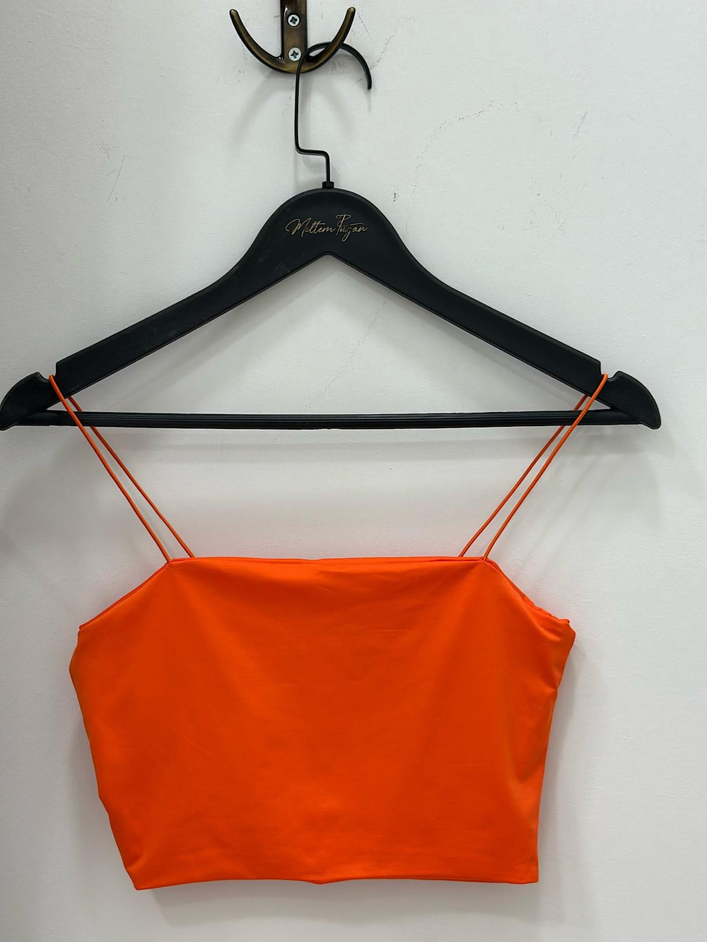 Spagetti Askılı Crop ORANJ