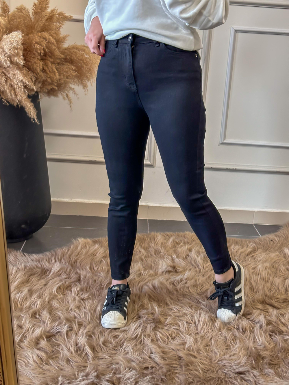 Yüksek Bel Orjinal Marka Fit Mom SİYAH
