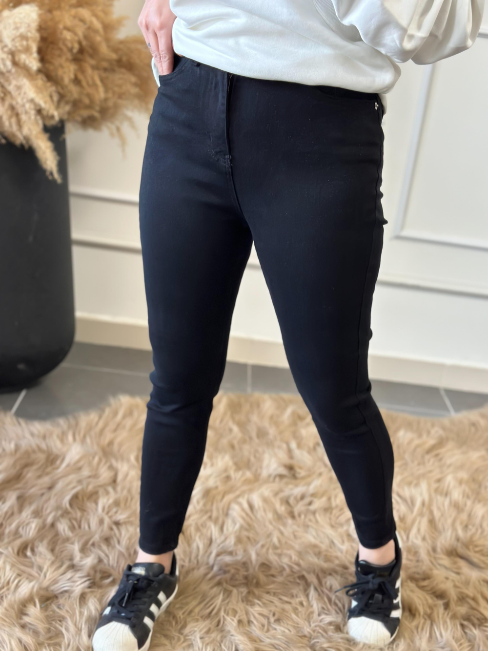 Yüksek Bel Orjinal Marka Fit Mom SİYAH
