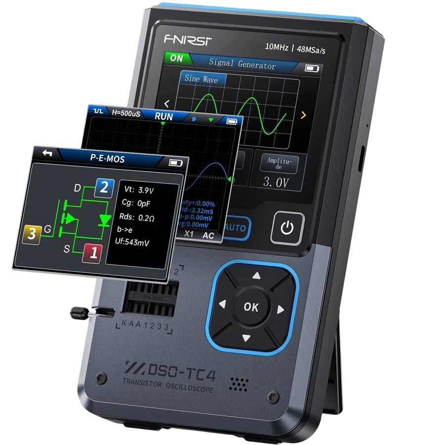 DSO-TC4 Fnirsi El Tipi Dijital Osiloskop & Transistör Test Cihazı & Sinyal JeneratörüFNIRSİÖLÇÜM CİHAZLARI