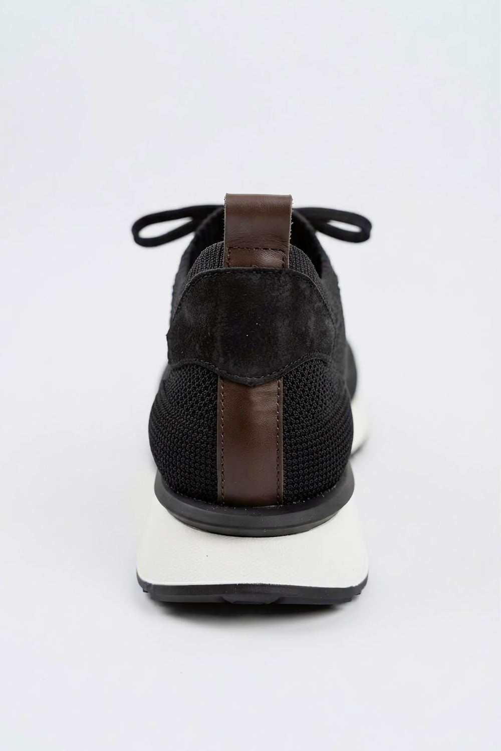 Delta Siyah-Kahve Triko & Hakiki Deri Sneaker