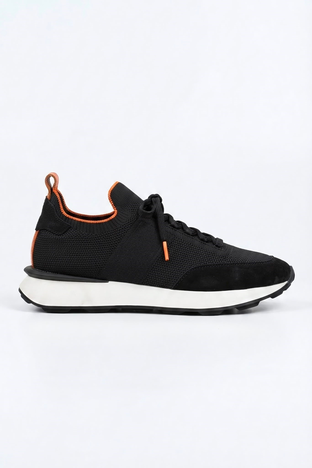 Delta Siyah-Turuncu Triko & Hakiki Deri Sneaker