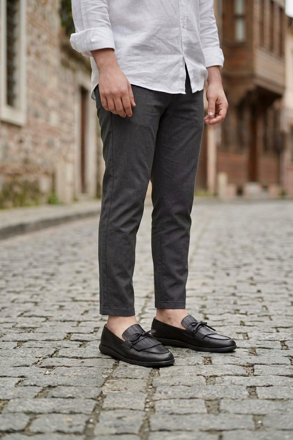Hardy Black Men Leather Shoes
