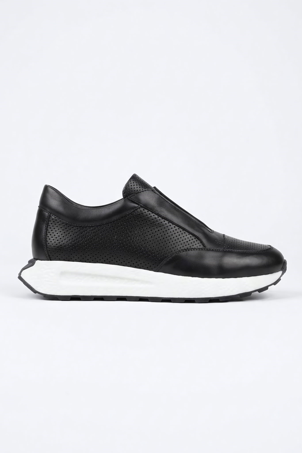 Hunter Hakiki Deri Siyah Erkek Sneaker