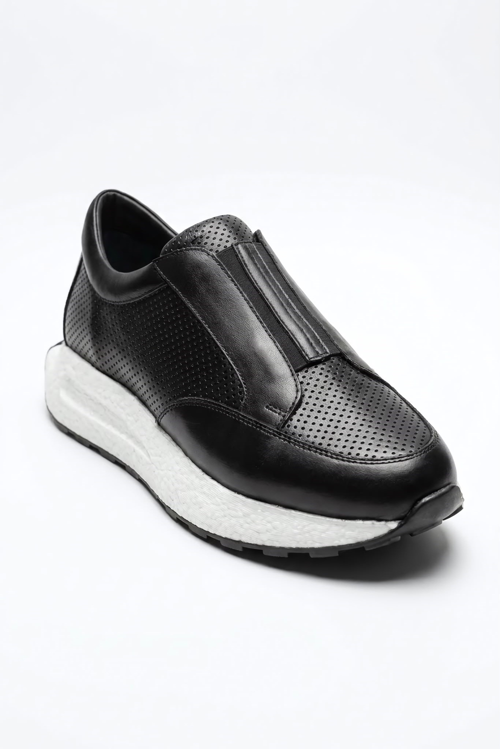 Hunter Hakiki Deri Siyah Erkek Sneaker
