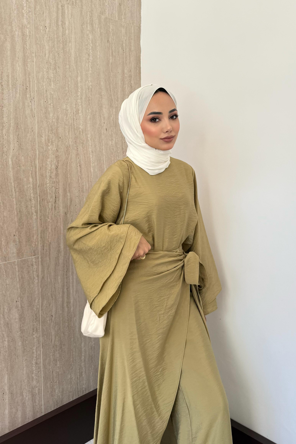 Arya Pelerinli Pantolonlu Takım - Yağ Yeşili