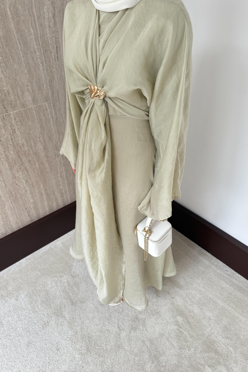 Bolerolu Vual Elbise - Mint