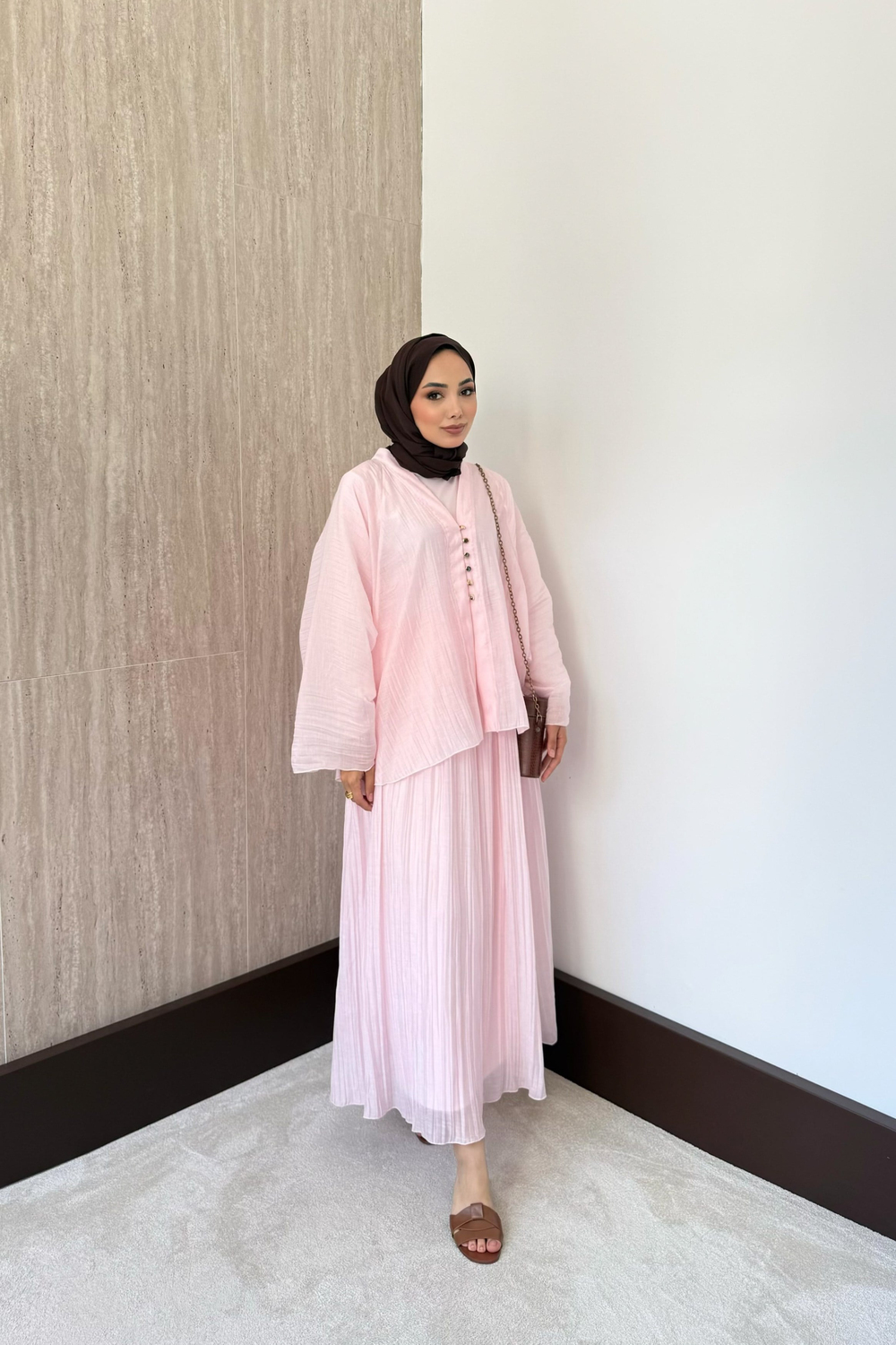 Daisy Kraşlı Etekli Takım - Pembe