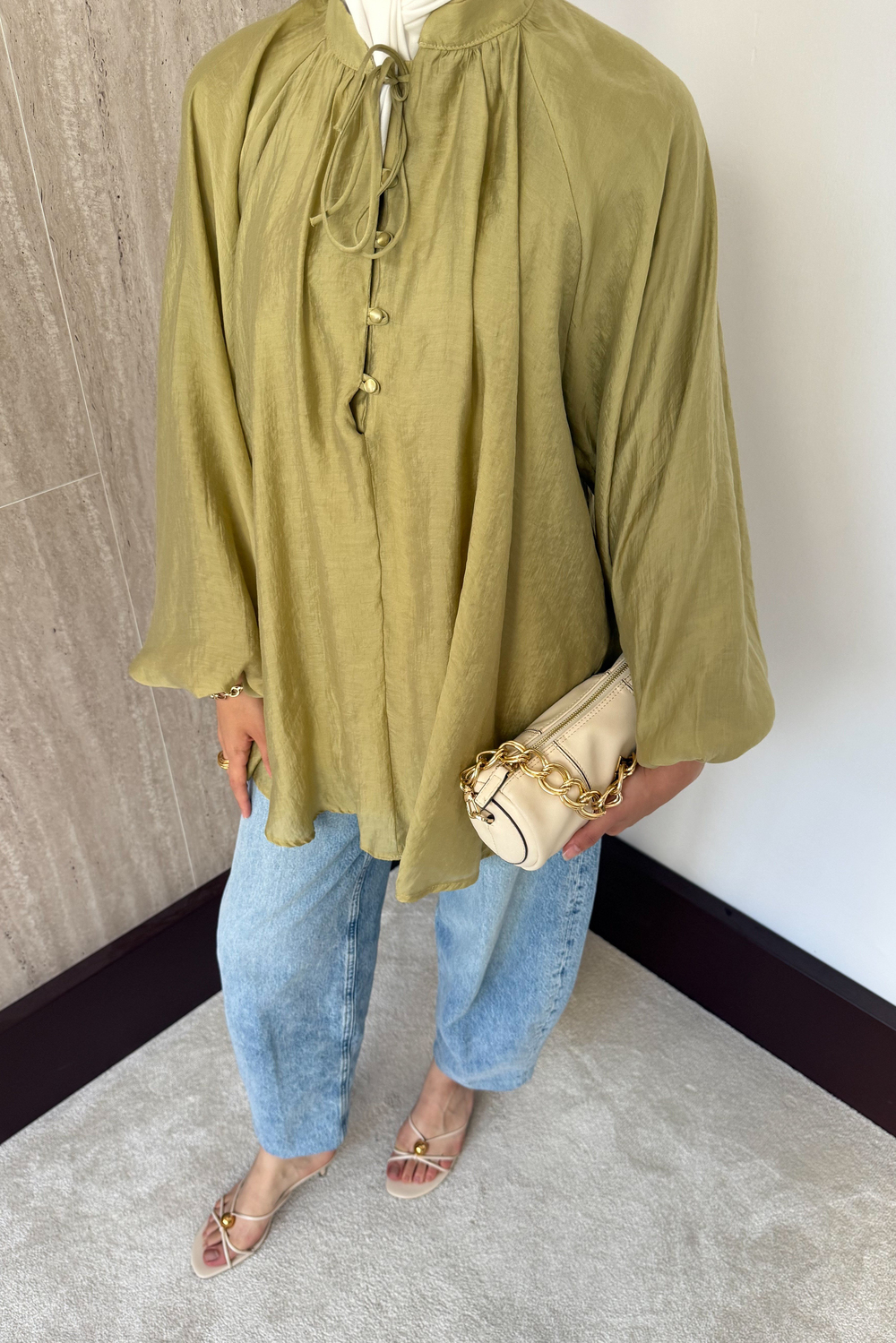 Hope Balon Kol Gömlek - Çağla