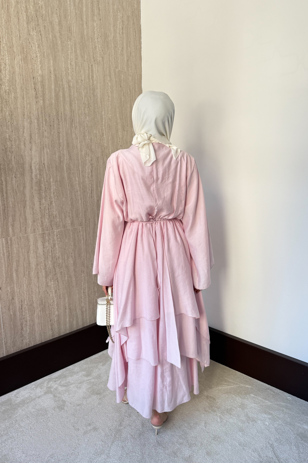 Perla Modal Elbise - Pembe