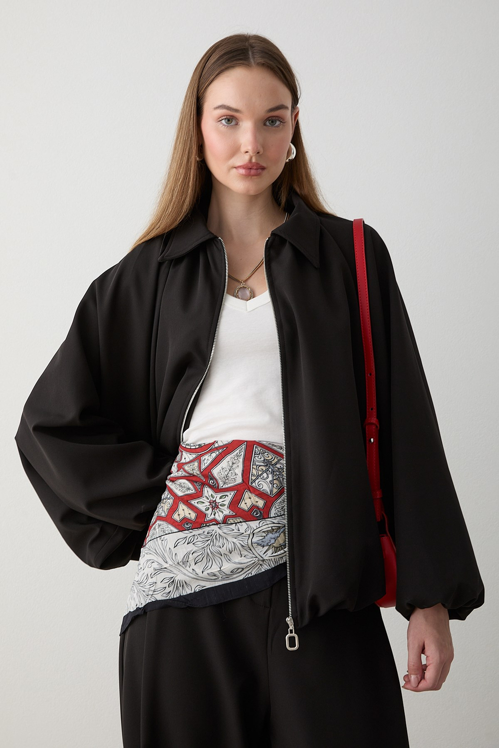 Yarasa Kol Oversize Takım - Siyah
