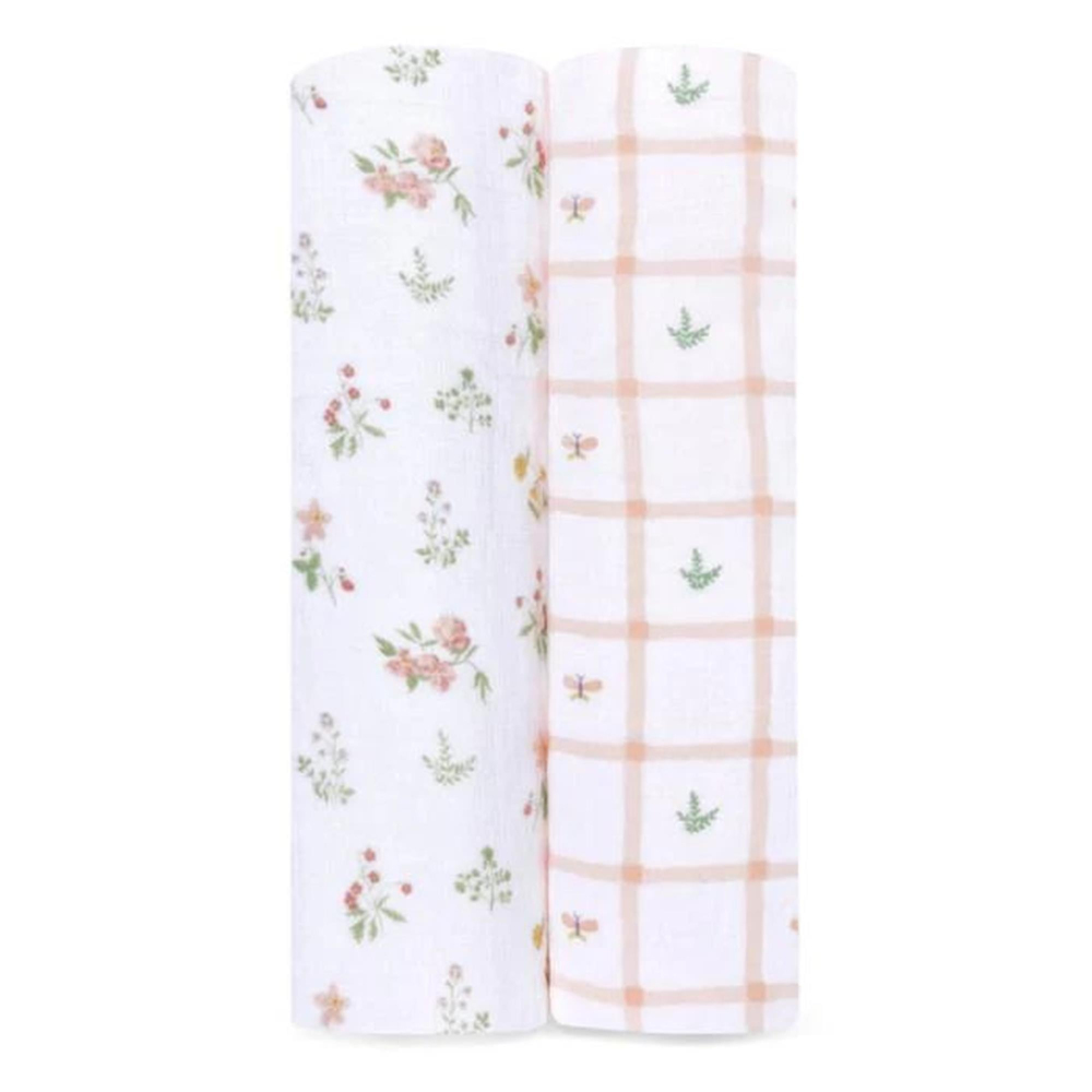 Aden & Anais - Country Floral 2'li Pamuklu Kundak Set