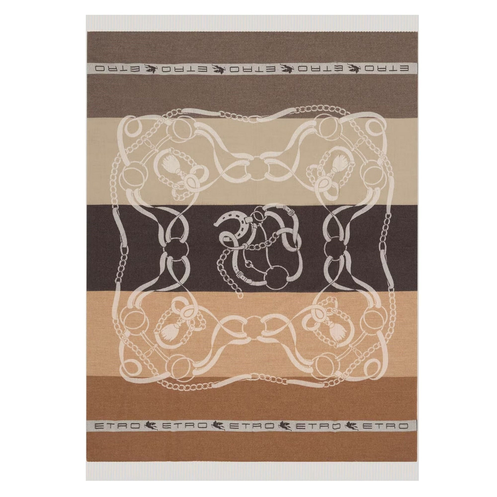 Etro - Horses  Bej 140x180 Throw