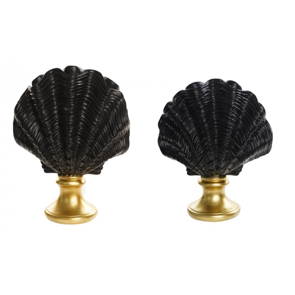 Fancy - Siyah Gold Mercan Obje 2'li Set
