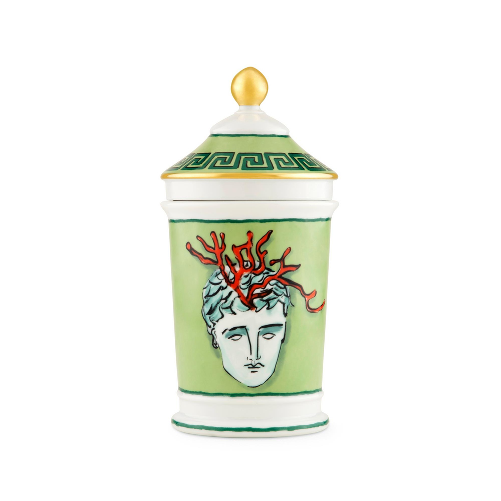 Ginori 1735 - Il Viaggio Di Nettuno Kapaklı Vazo Yeşil