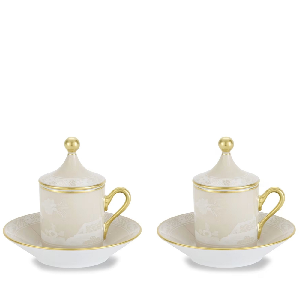 Ginori 1735 - Oriente Italiano Meringa 2'Li Kahve Fincanı Set