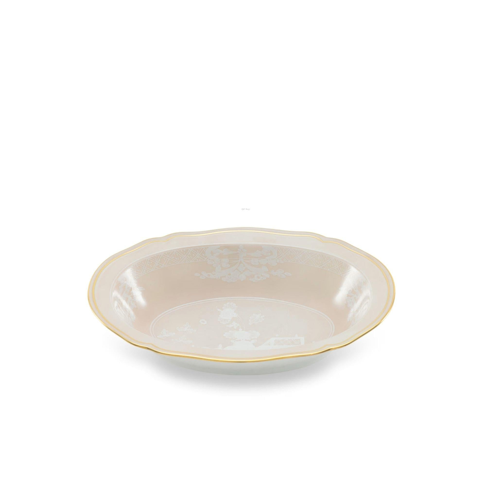 Ginori 1735 - Oriente Italiano Meringa Oval Kayık Tabak 25 Cm