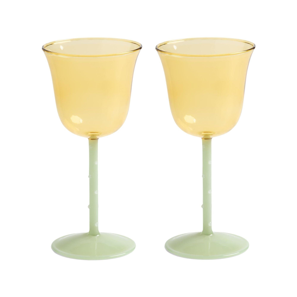 Klevering - Dot 2'li Kadeh Set Sarı