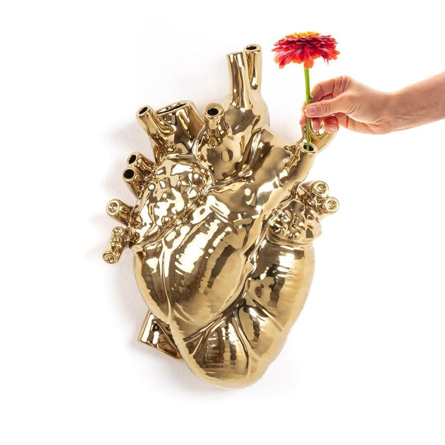 Seletti - Love In Bloom Gold Vazo Büyük