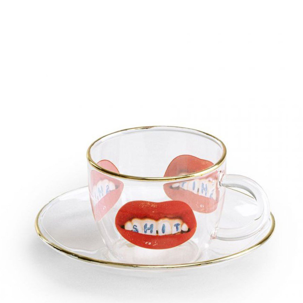 Seletti - Toilettepaper Dudaklı Kahve Fincanı