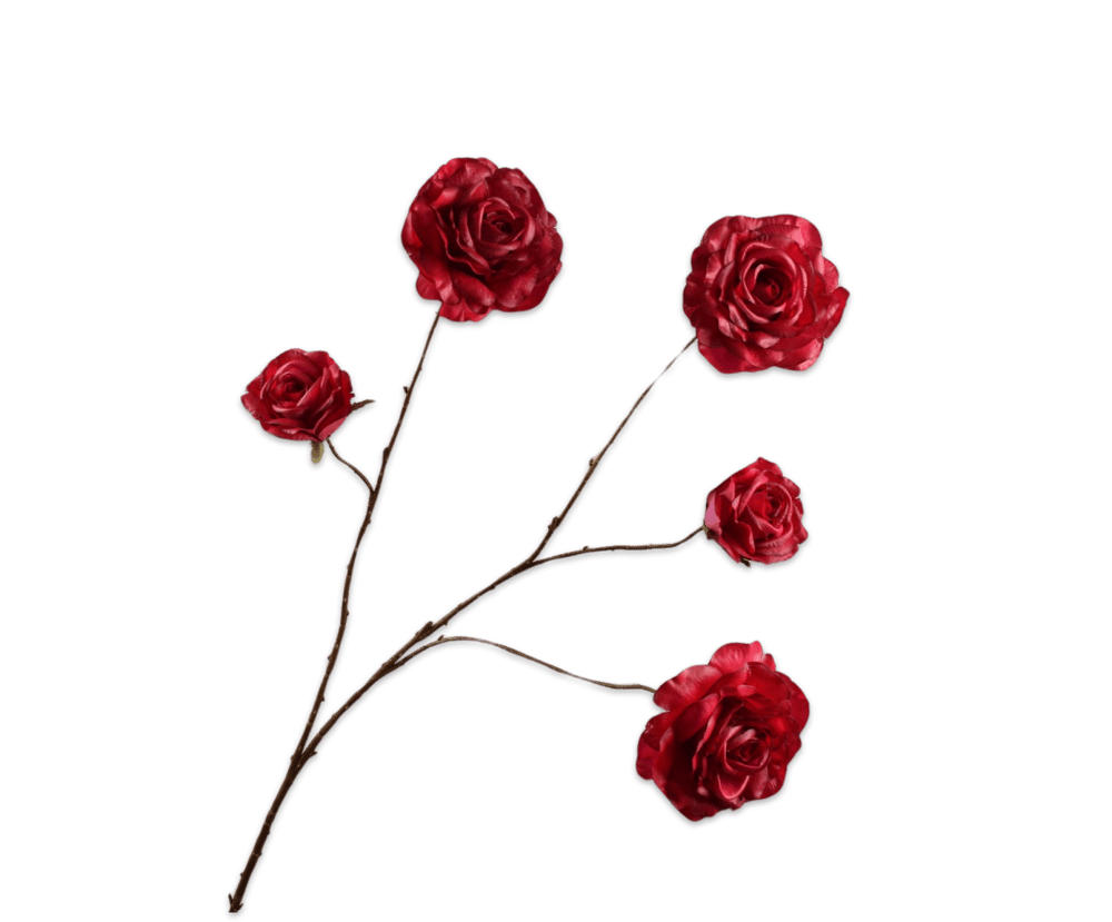 Silkka - 144 Cm Bordo Gül Dalı