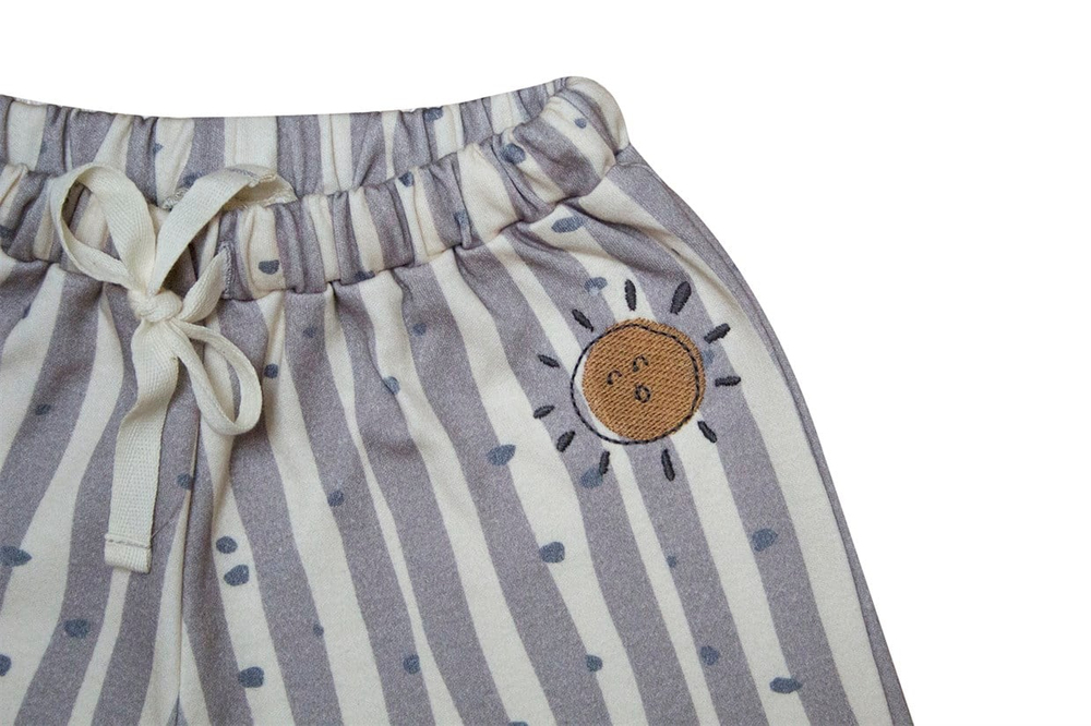 ’IRREGULAR STRIPES & DOTS' BEBEK GENİŞ PAÇA ŞORT