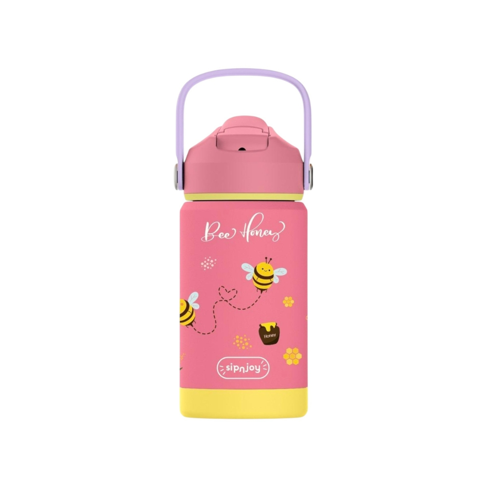 SipnJoy FlipSip Çocuk Su Termosu 360 ml Bee Honey
