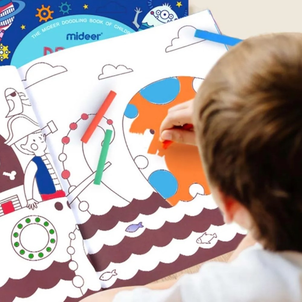 Mideer Drawing Coloring Book Boy