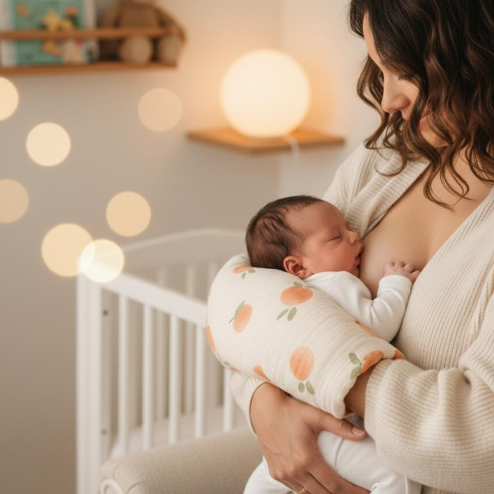 Münü Design Müslin Emzirme Yastığı Şeftali